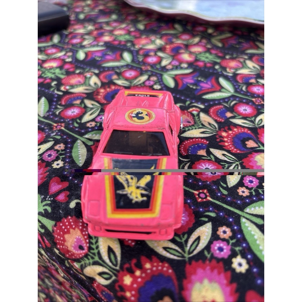 Vintage 1985 Matchbox Pontiac Firebird Racer Pink Diecast Car 1:64 Scale